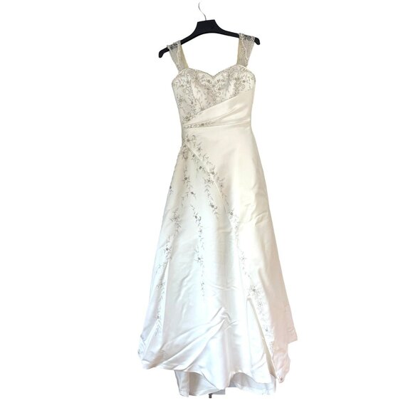 Maggie Sottero Couture Felicity A-Line Sweetheart Neckline Corset Lace-Up Size 6 - Picture 4 of 16